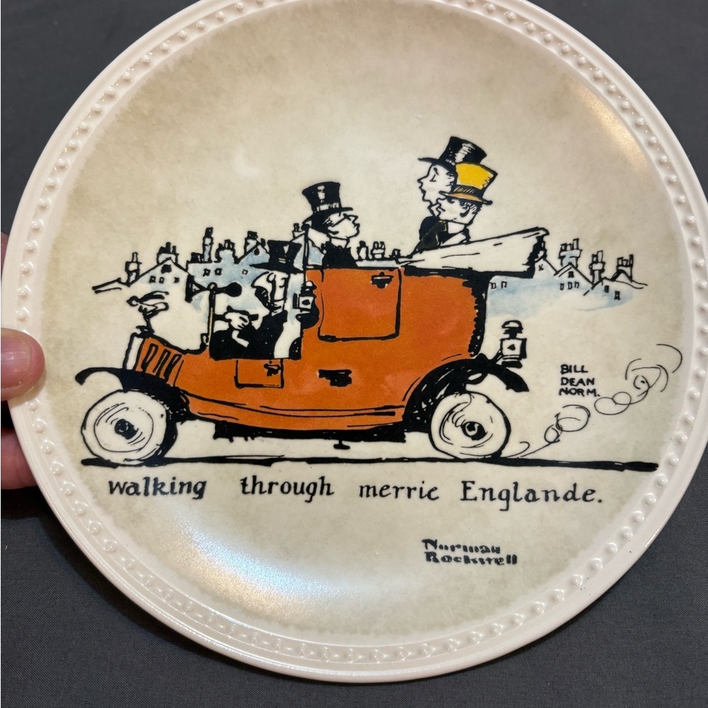 Vintage 1982 Norman Rockwell Walking Through Merrie Englande Collectors Plate